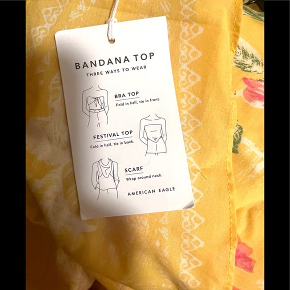 American Eagle Flower Bandana Top πππ - Picture 3 of 3